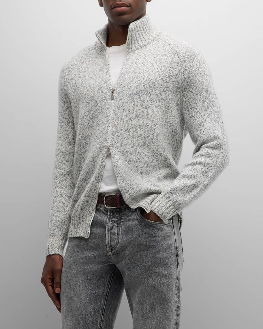 Men's Mouline Cashmere Full-Zip Sweater Product Image