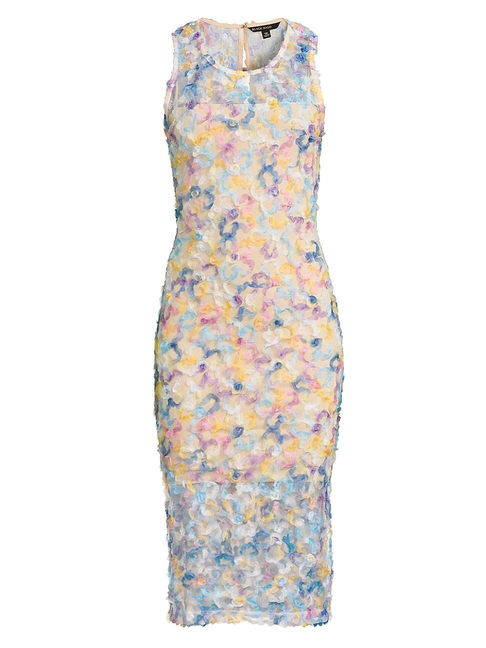 Womens Maddie Flower Appliqu Sheath Dress Product Image