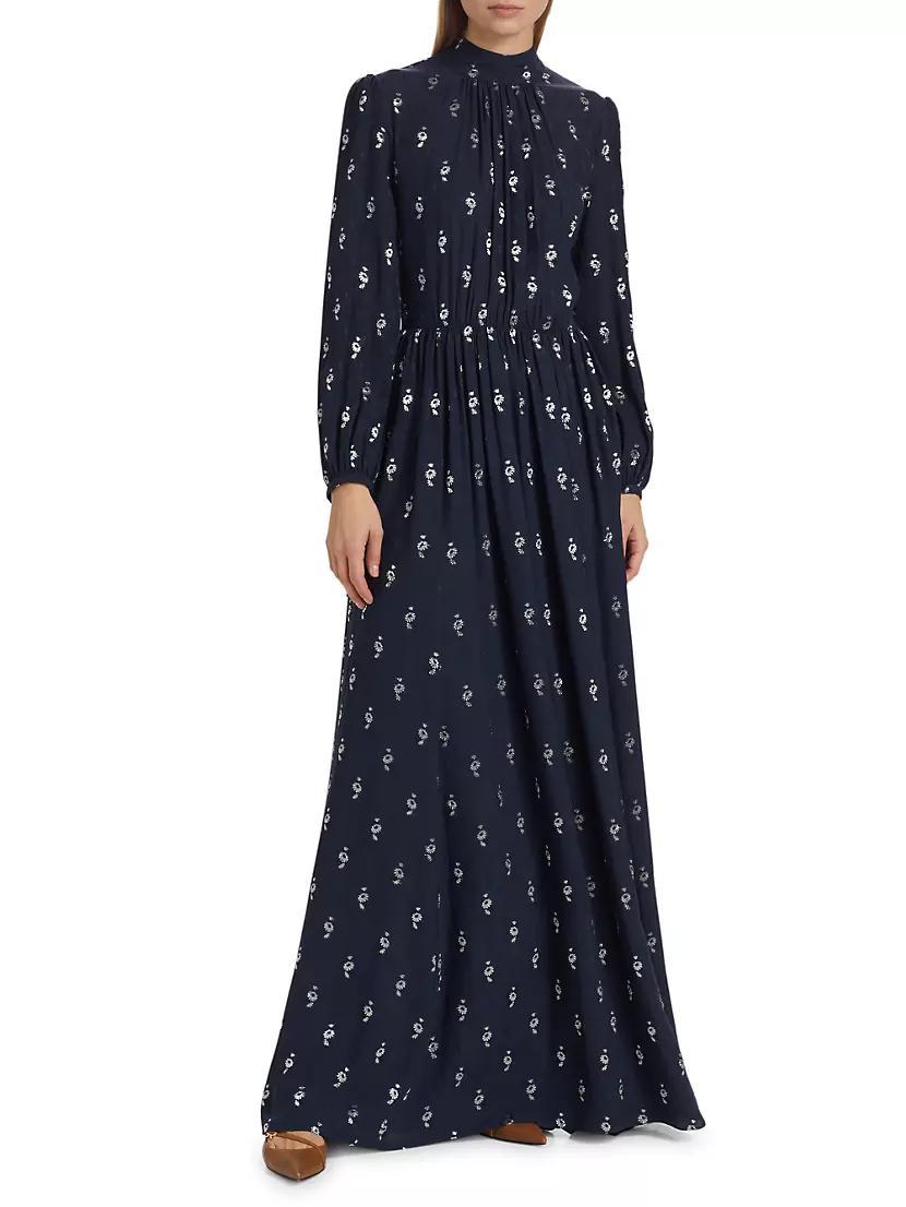 Filippa Floral Silk-Blend Maxi Dress Product Image