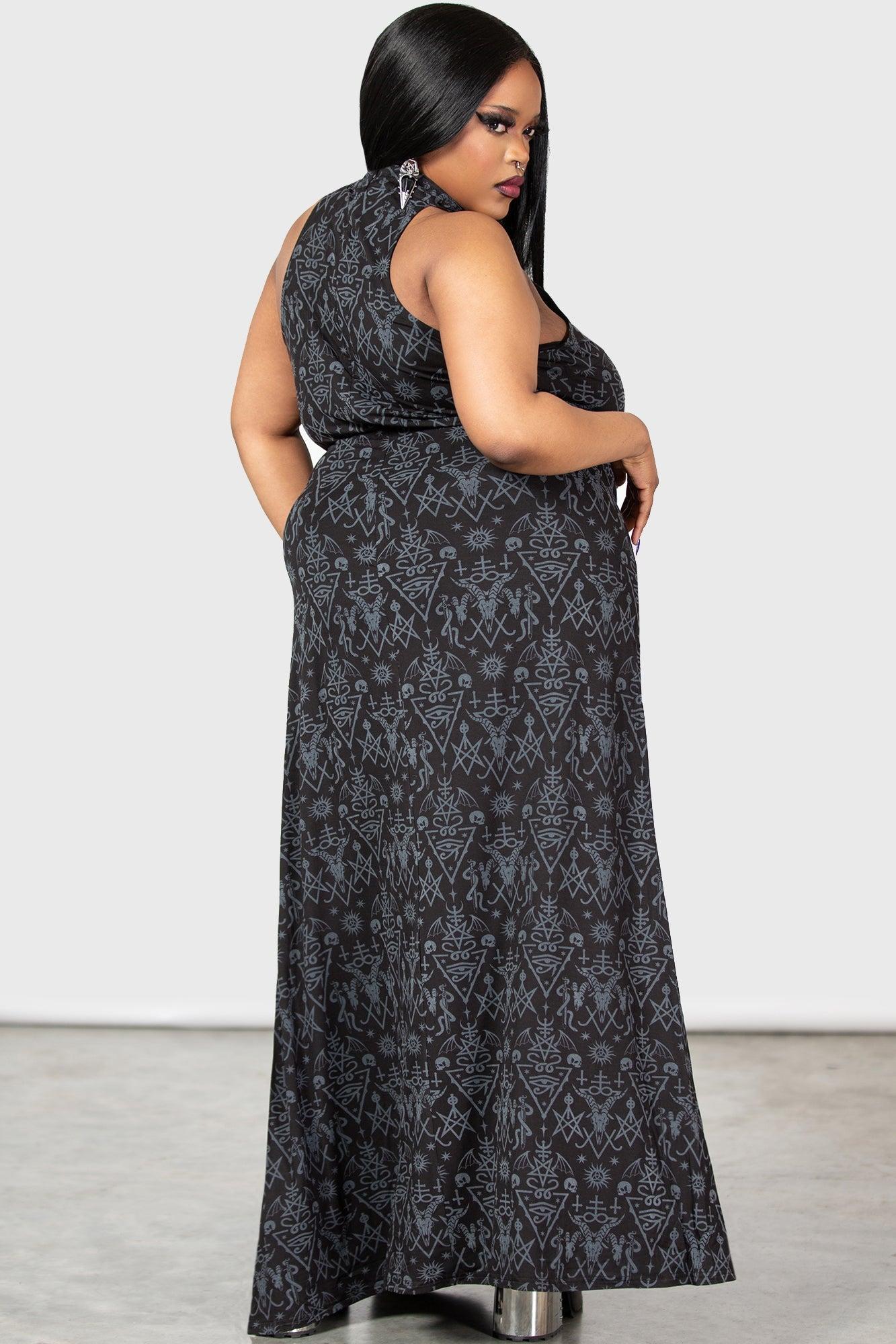 Over-Queen Maxi Dress / Black / 95% Viscose 5% Elastane Product Image