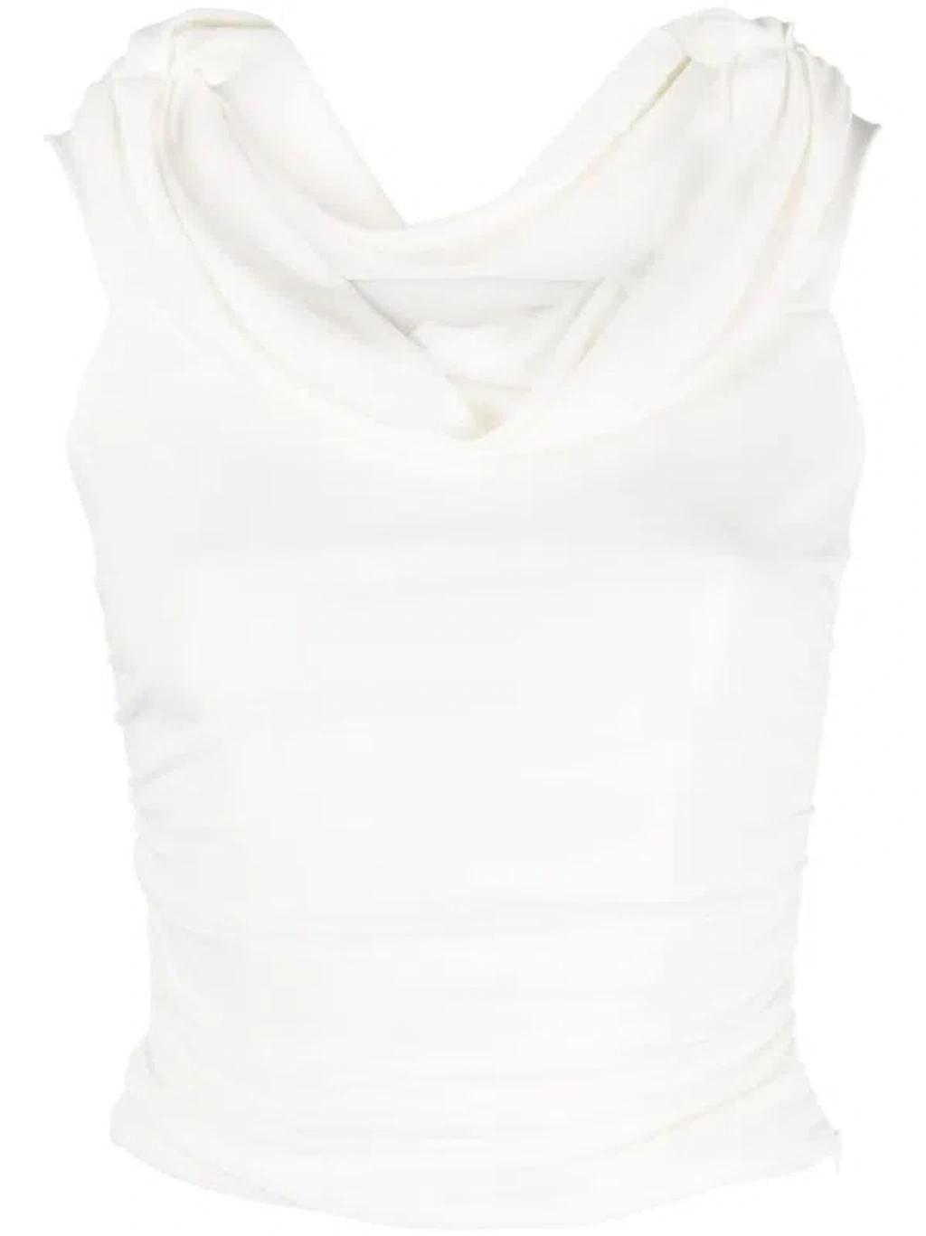 Off-shoulder Jersey Top In White product image