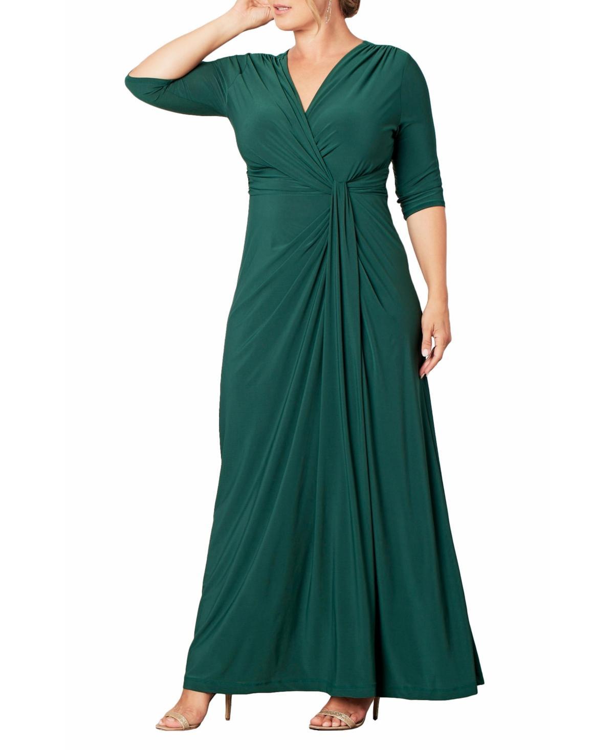 Womens Plus Size Romanced By Moonlight Jersey Wrap-Effect Gown Product Image