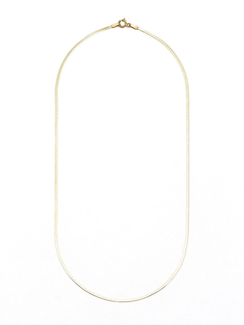 Womens Demi 10K Gold Herringbone Necklace Product Image