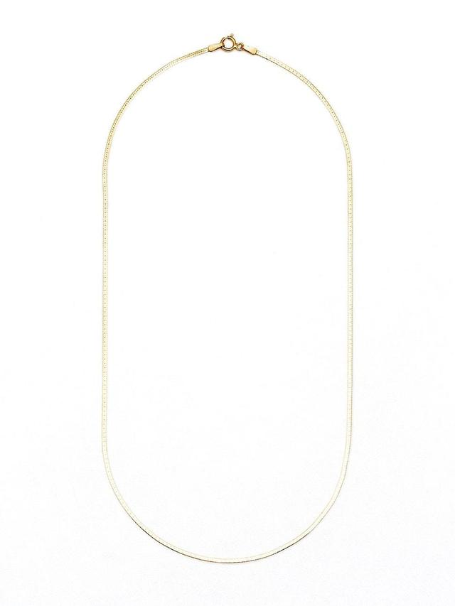 Womens Demi 10K Gold Herringbone Necklace Product Image