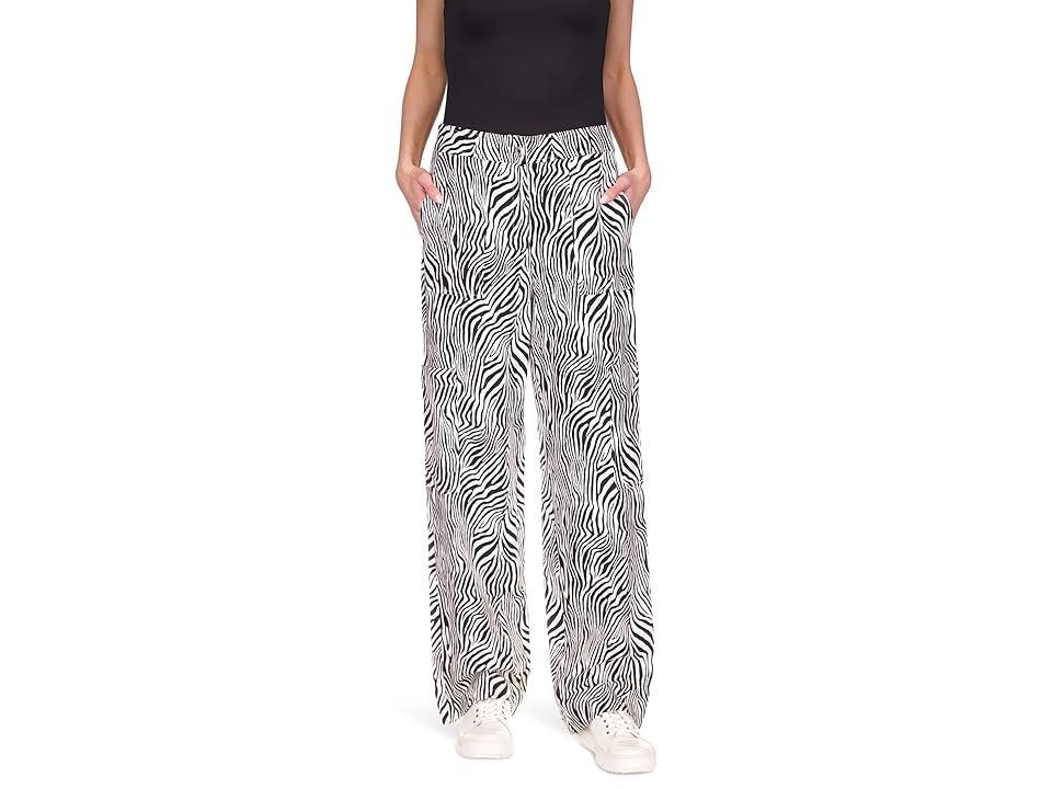 MICHAEL Michael Kors Zebra Linen Cargo Pants Women's Clothing Product Image