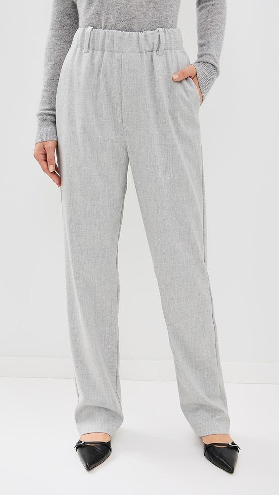 Enza Costa Wool Suiting Pull On Trousers | Shopbop Product Image