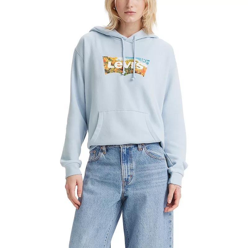 Womens Levis Standard Hoodie Niagra Blue Poppy Product Image