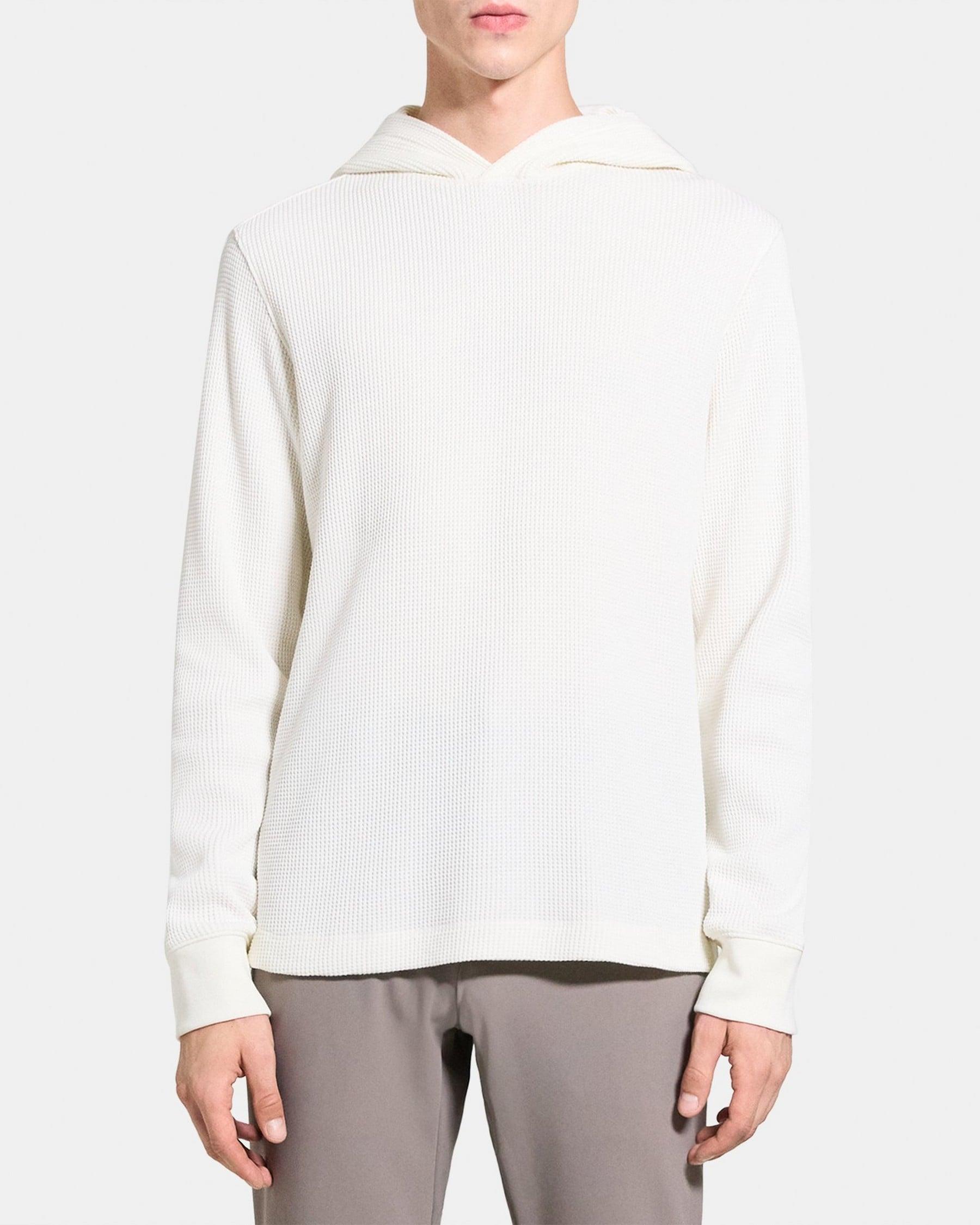 Waffle Knit Hoodie in Cotton-Blend Product Image