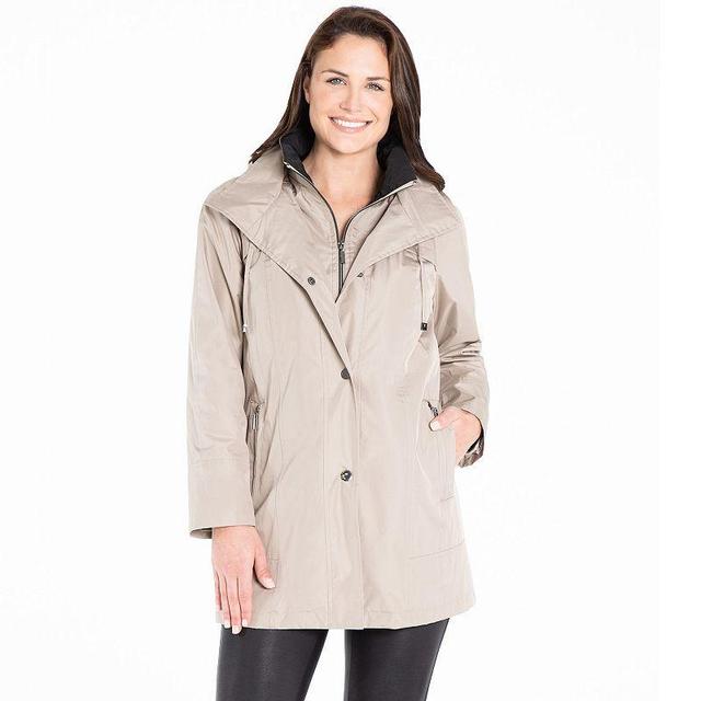 Womens Fleet Street Short Trench Rain Coat Brown Product Image