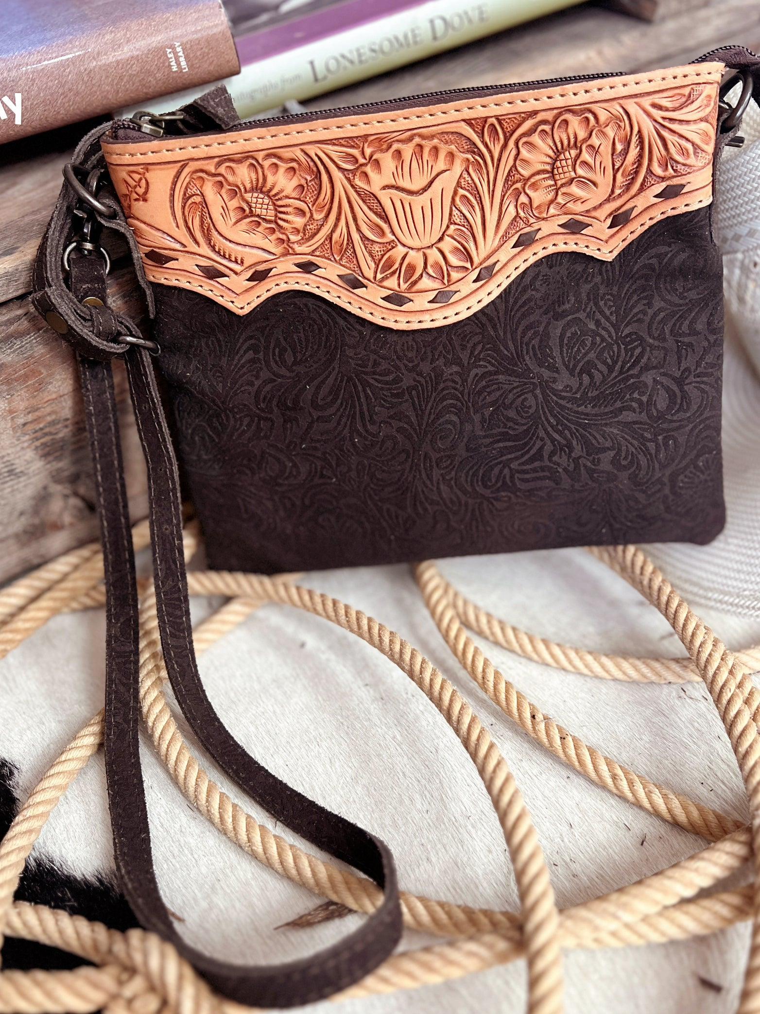 Darling Tooled Not Fooled Leather Crossbody Product Image