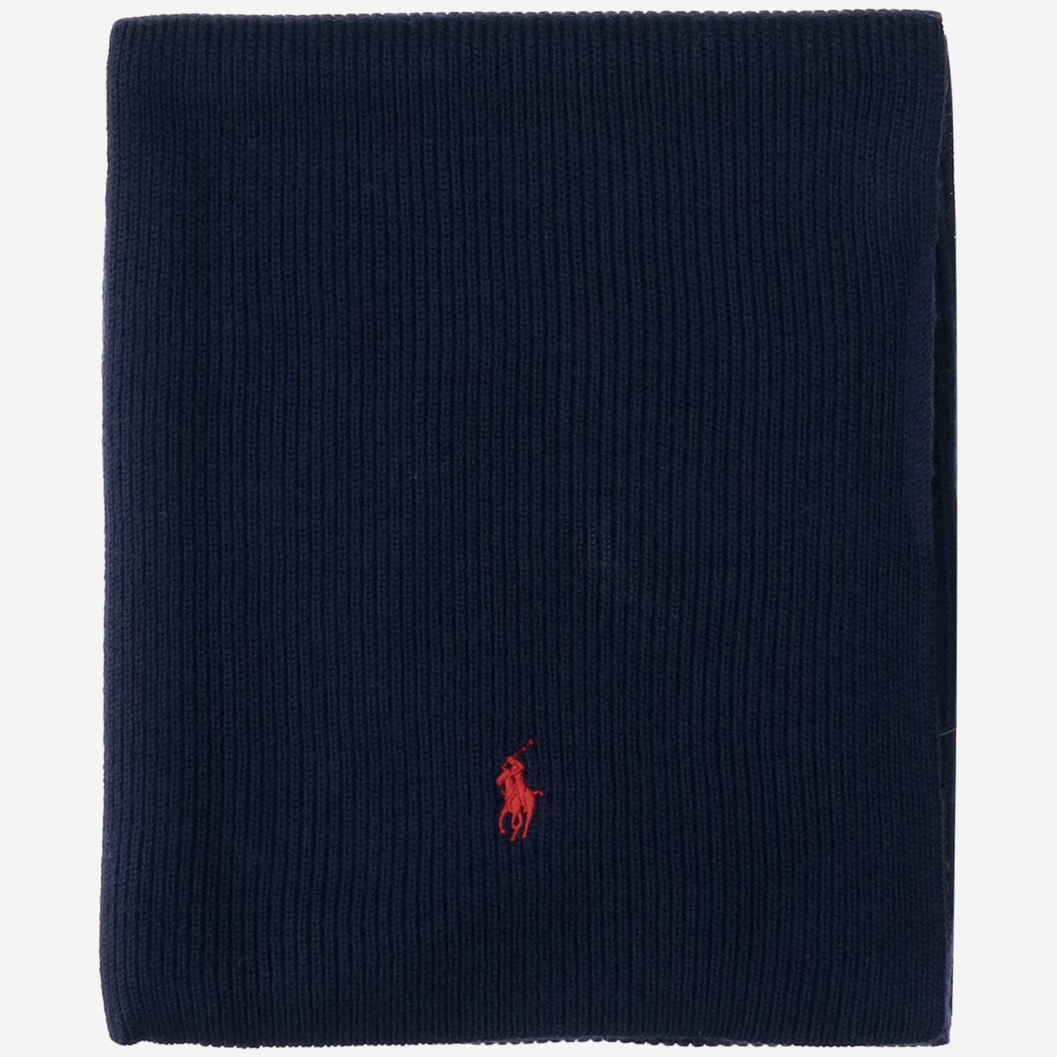 Wool Scarf With Logo In Blue Product Image