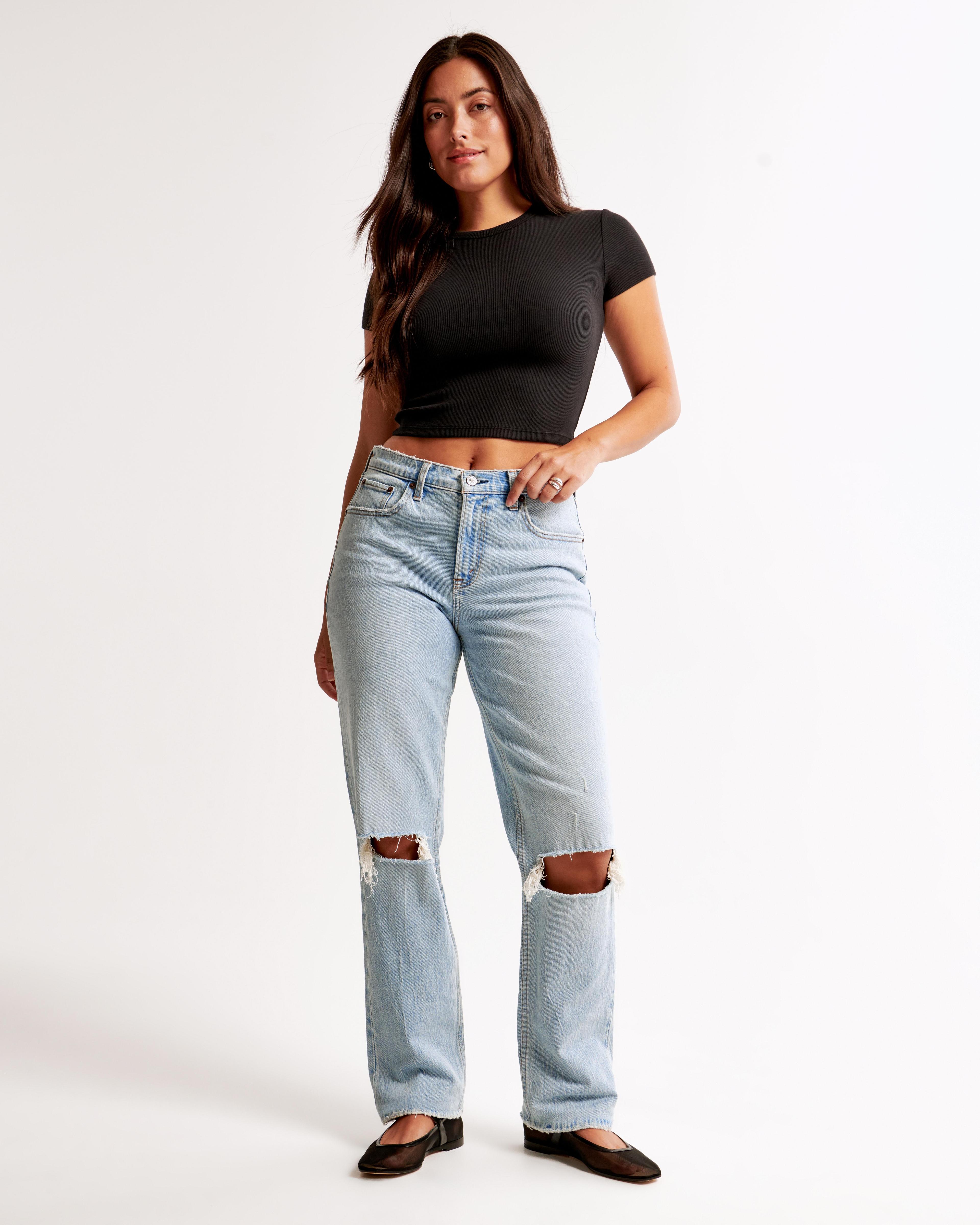 Curve Love Mid Rise 90s Straight Jean Product Image