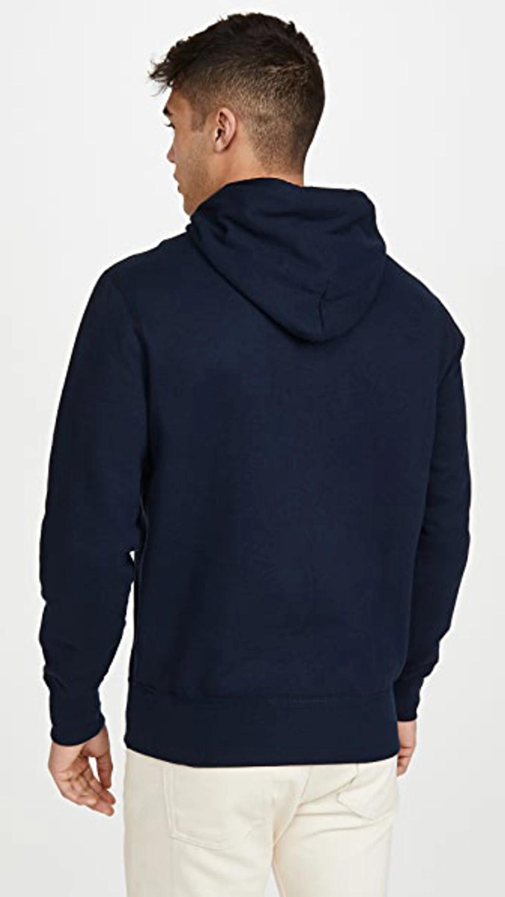 POLO RALPH LAUREN Long Sleeve Knit Fleece Hoodie In Navy Product Image