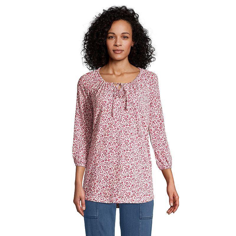 Petite Lands End Peasant Tunic Top, Womens Product Image