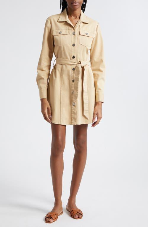 Womens Belted Cotton Twill Shirtdress Product Image