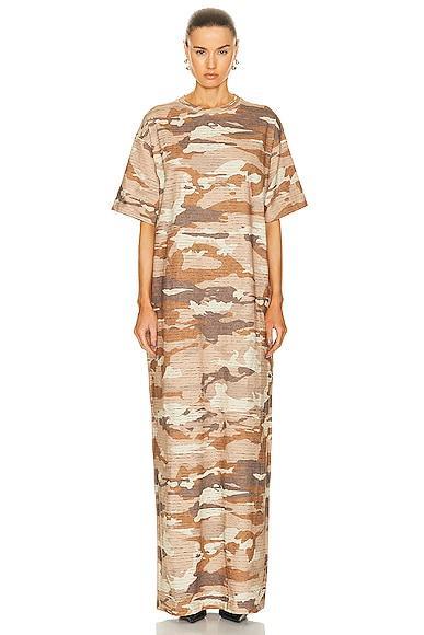 Acne Studios Maxi T-shirt Dress in Brown Product Image