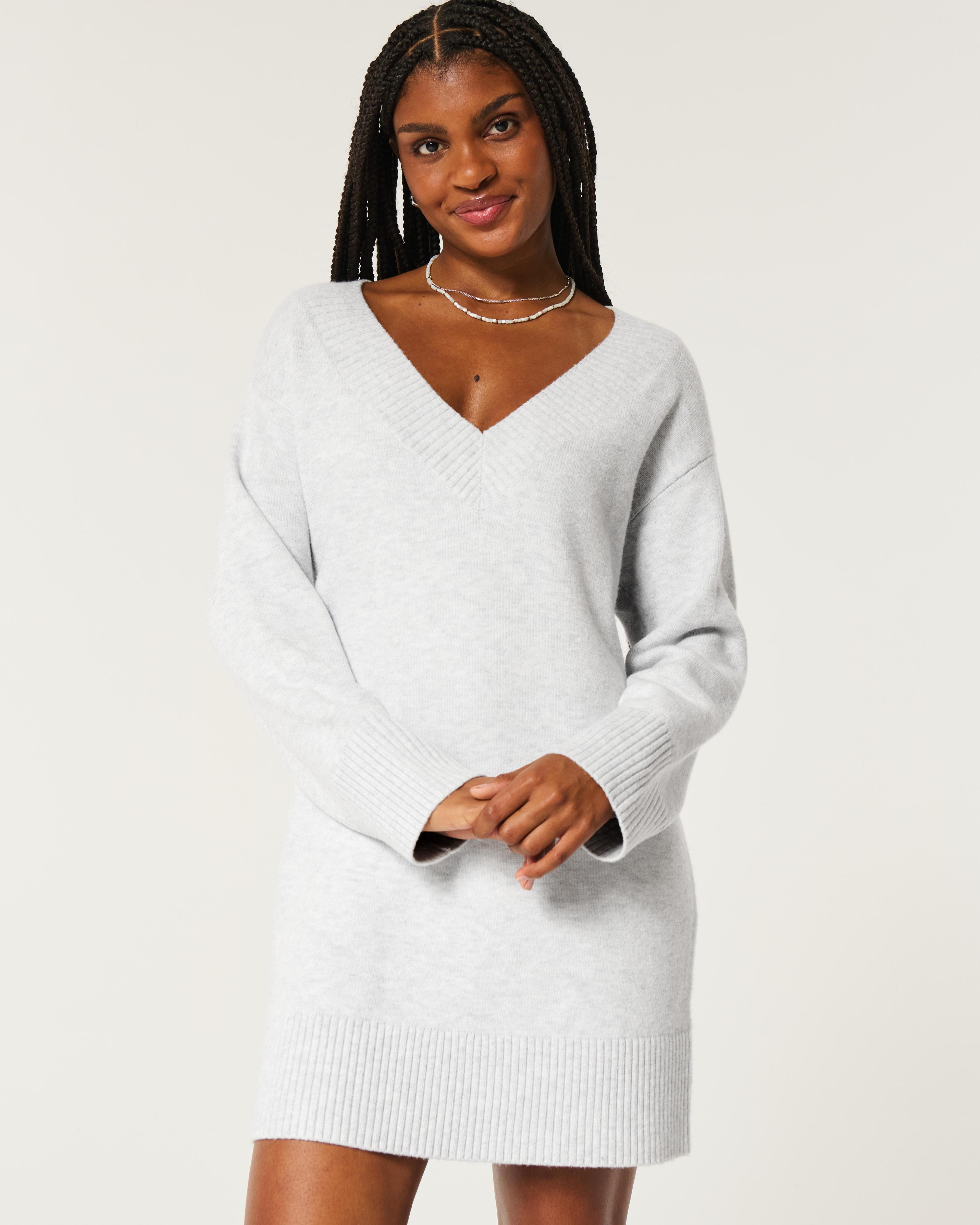 On/Off the shoulder Jersey Sweater Dress Product Image