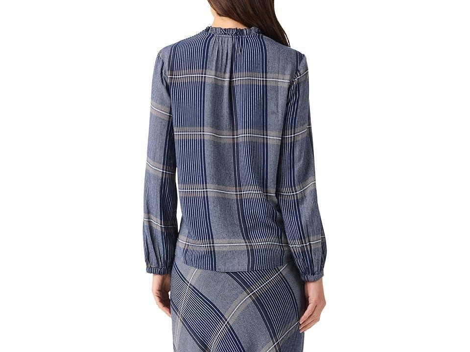 NIC+ZOE Line It Up Top (Indigo Multi) Women's Clothing Product Image