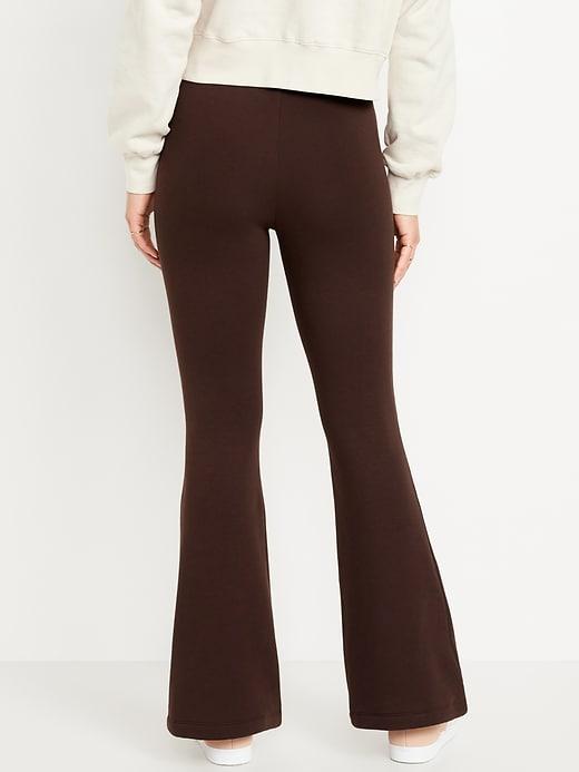 High-Waisted Fleece-Lined Flare Leggings Product Image