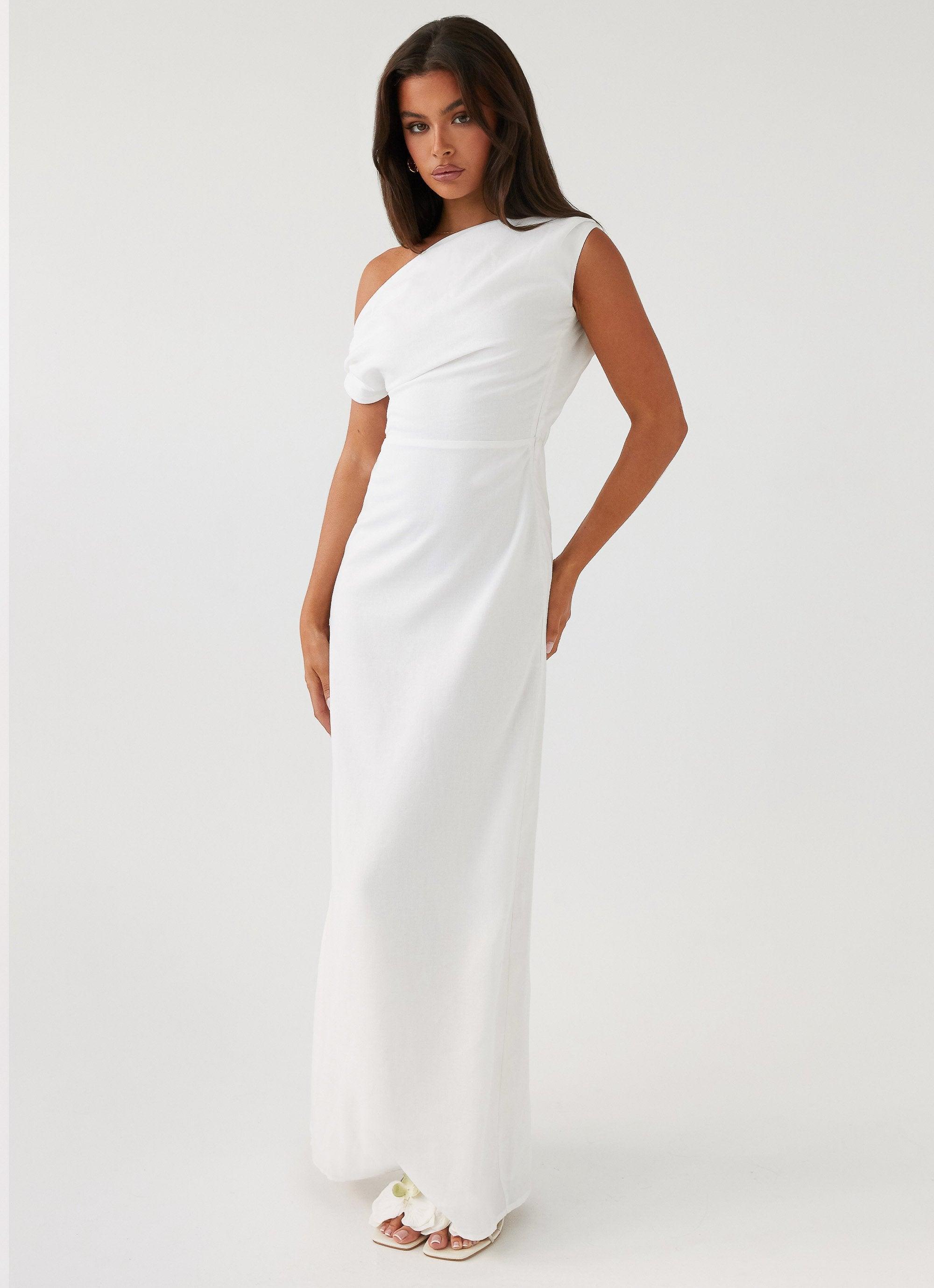 Lady Love Linen Maxi Dress - White Product Image