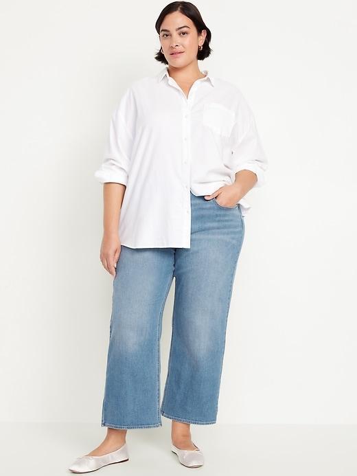 High-Waisted Wow Crop Wide-Leg Jeans Product Image