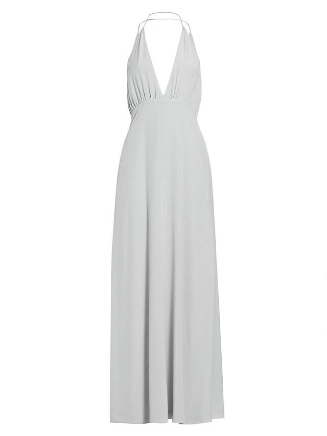 Womens Silk Strappy Maxi Dress Product Image