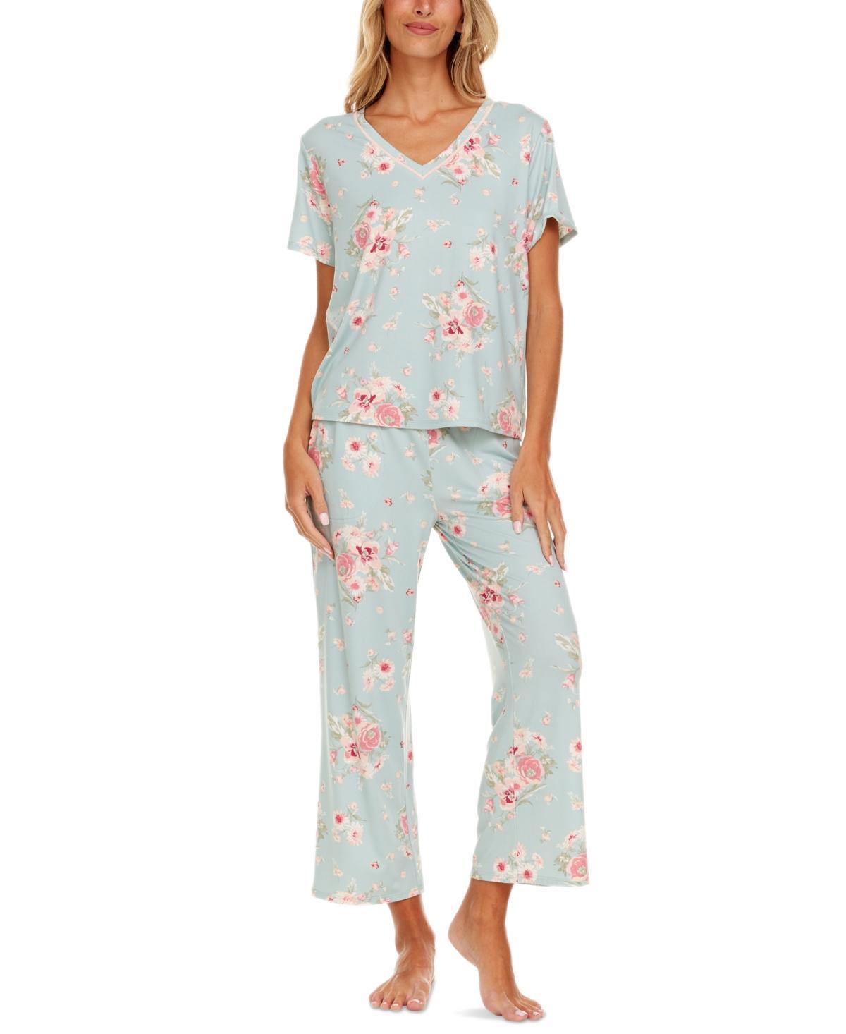 Flora by Flora Nikrooz Womens 2-Pc. Nancy Printed Capri Pajamas Set Product Image