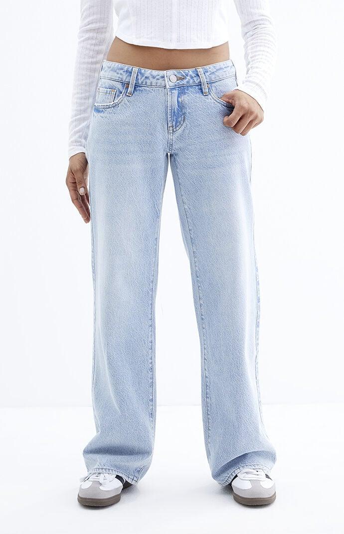 Women's Light Indigo Low Rise Girlfriend Jeans product image