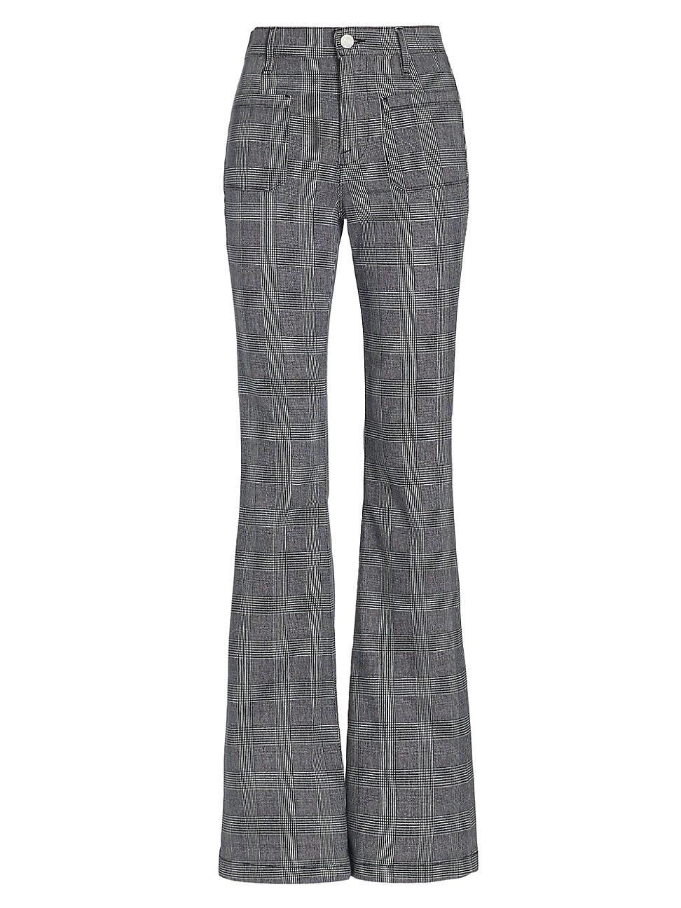 Womens Le Bardot Houndstooth Check Flared Pants Product Image