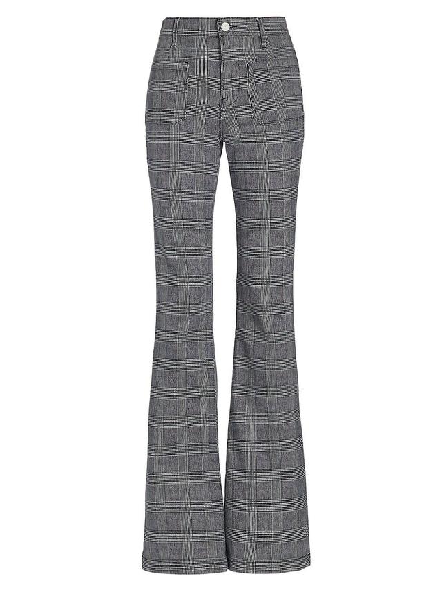 Womens Le Bardot Houndstooth Check Flared Pants Product Image