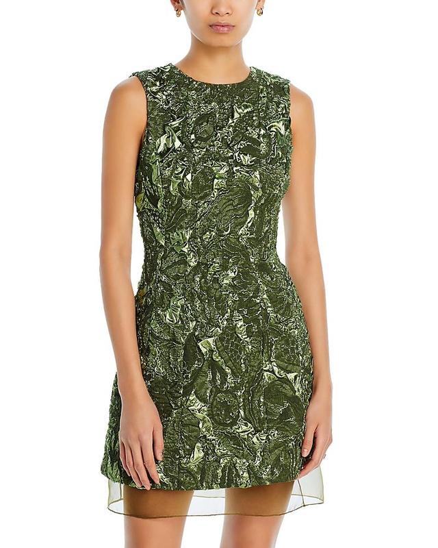 Womens Metallic Jacquard Sheath Dress Product Image