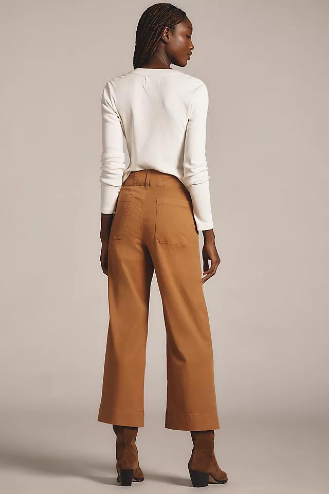 The Colette Cropped Wide-Leg Pants by Maeve: Twill Edition Product Image