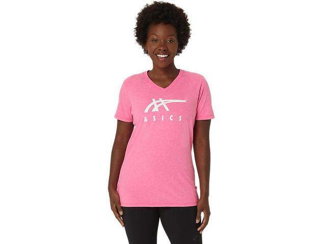 Womens ASICS Stripes V-Neck Product Image