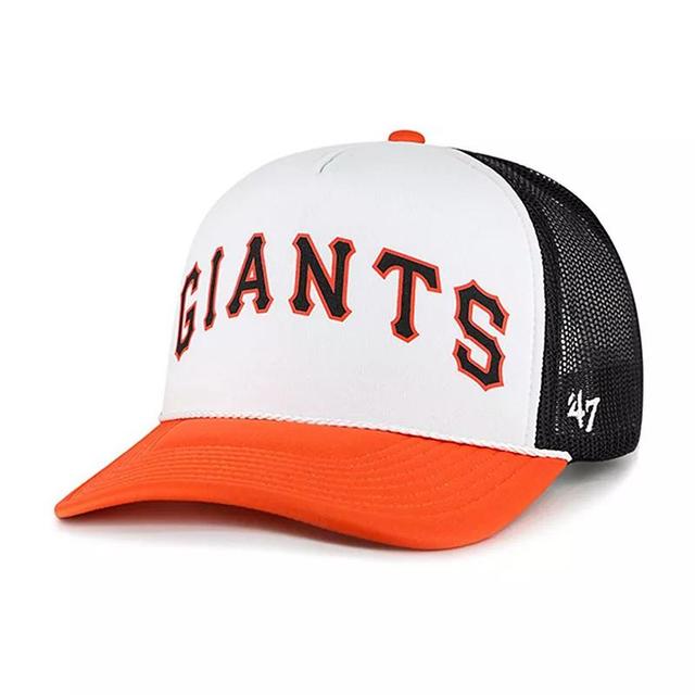 Mens 47 San Francisco Giants Foam Front Script Trucker Snapback Hat Product Image