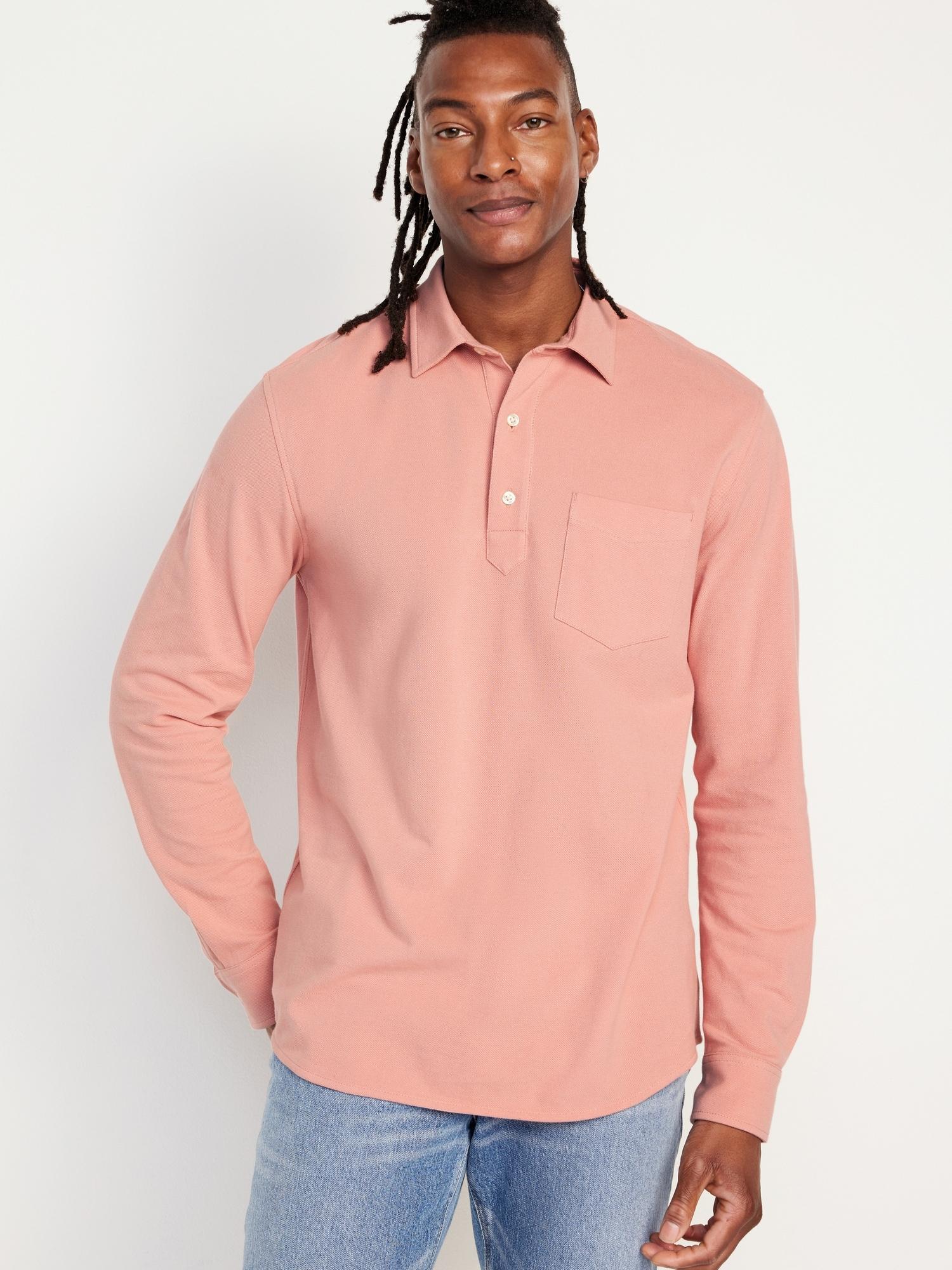 Long-Sleeve Pique Polo Product Image