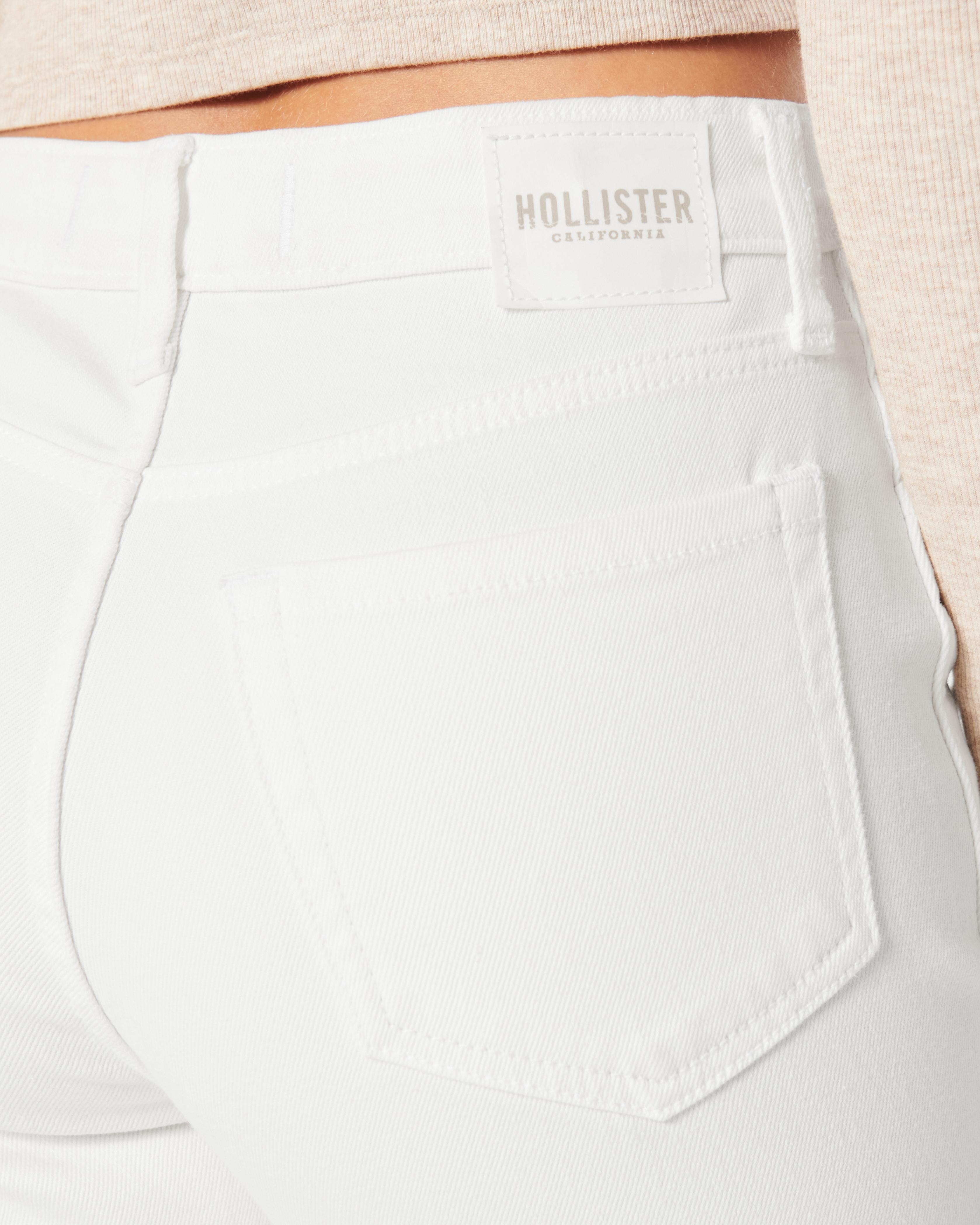 Ultra High-Rise White Mom Jeans Product Image