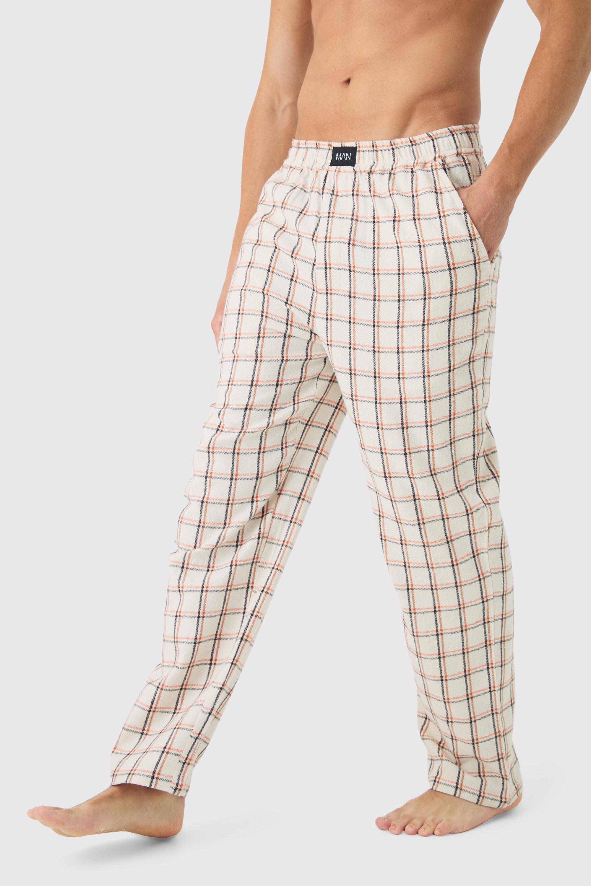 Woven Plaid Lounge Bottoms | boohooMAN USA Product Image