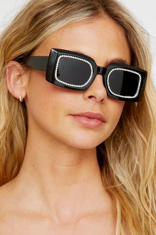 Oversized Embellished Square Sunglasses product image