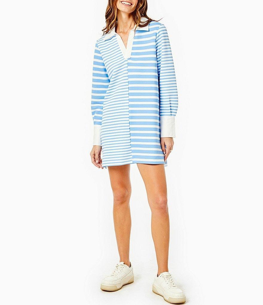 Addison Bay Easy Rugby Stripe Shift Dress Product Image