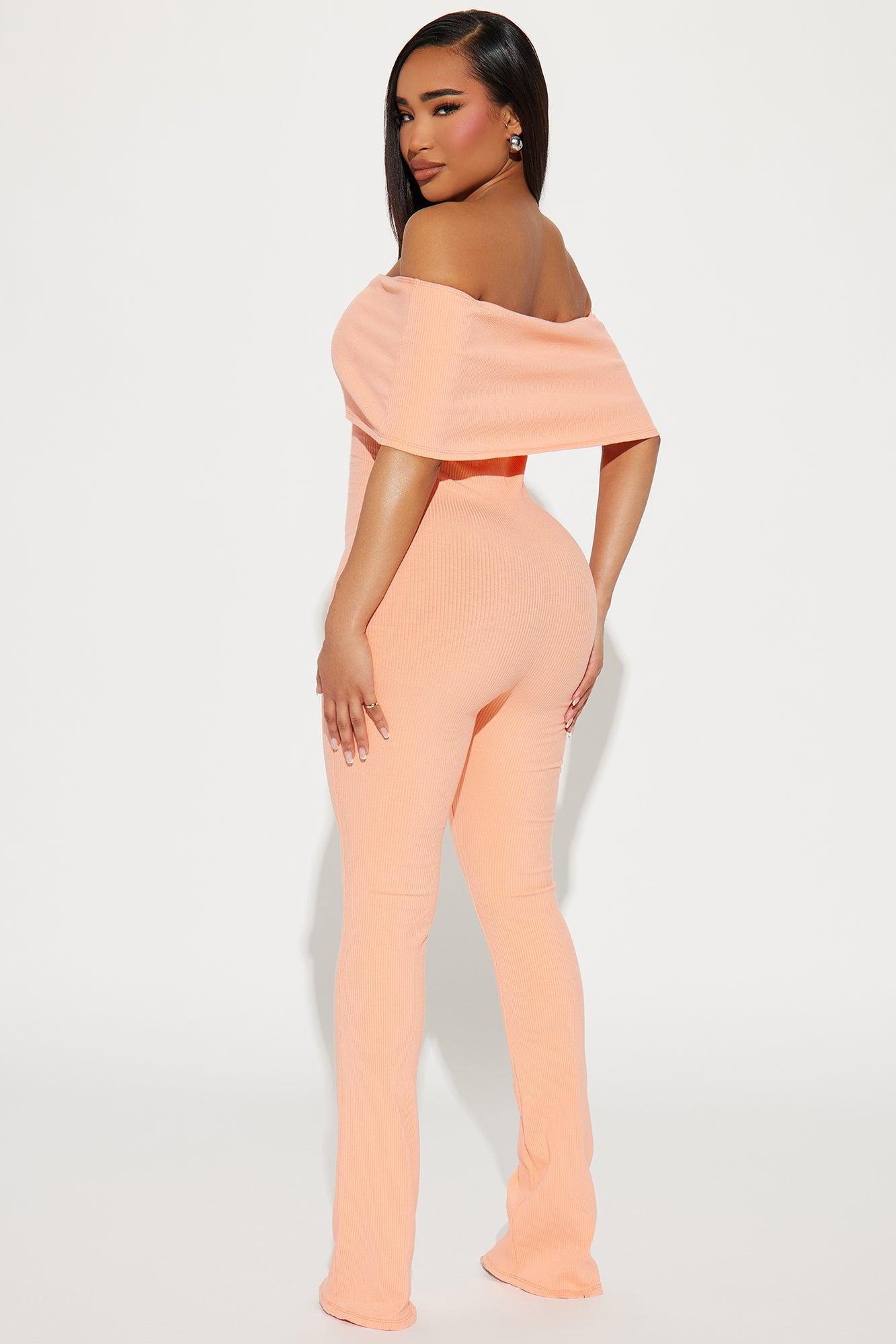 Janelle Snatched Jumpsuit - Coral Product Image