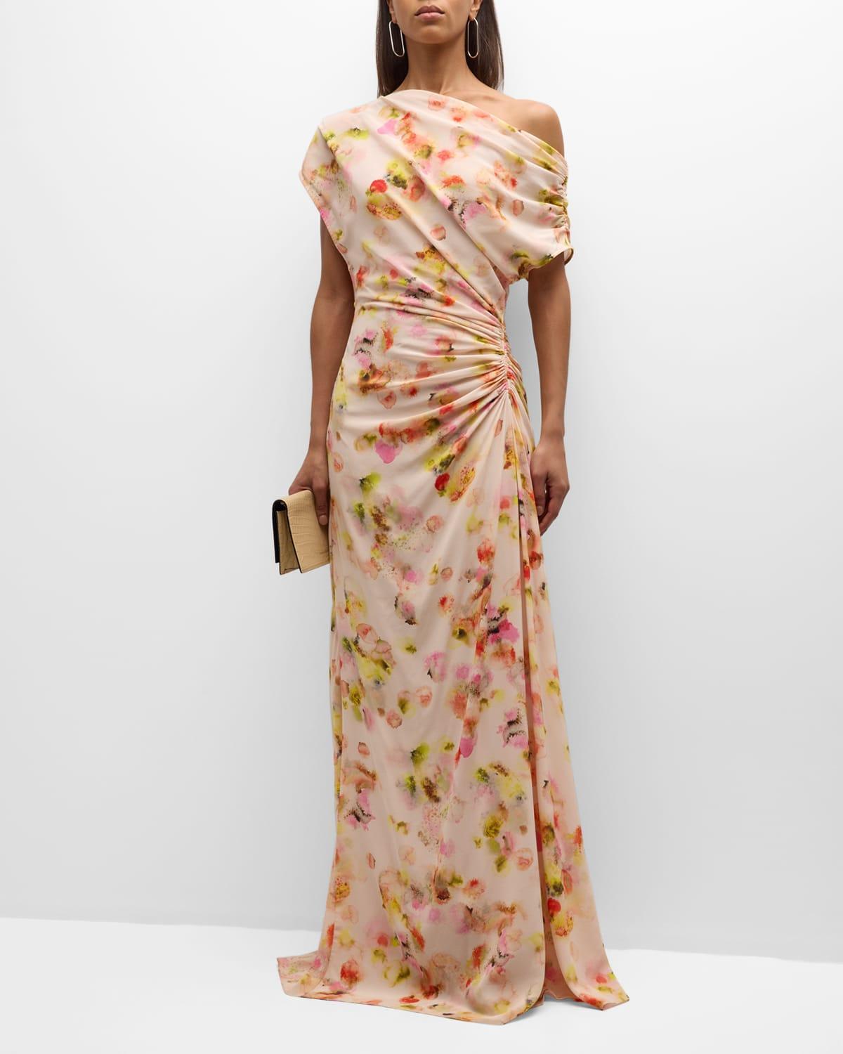 Poppy Floral Off-The-Shoulder Gown Product Image