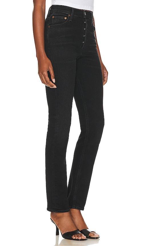 AGOLDE Freya Ultra High Rise Slim in Black. - size 23 (also in 24, 31, 32, 33, 34) Product Image