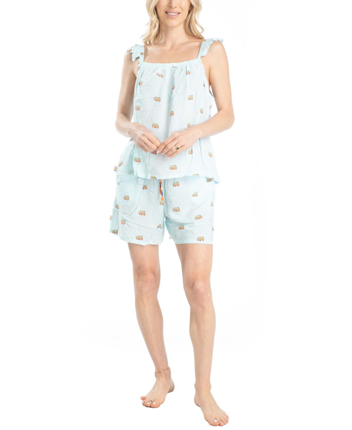 Womens Ocean Pacific Vibes Babydoll Top and Shorts Set Product Image