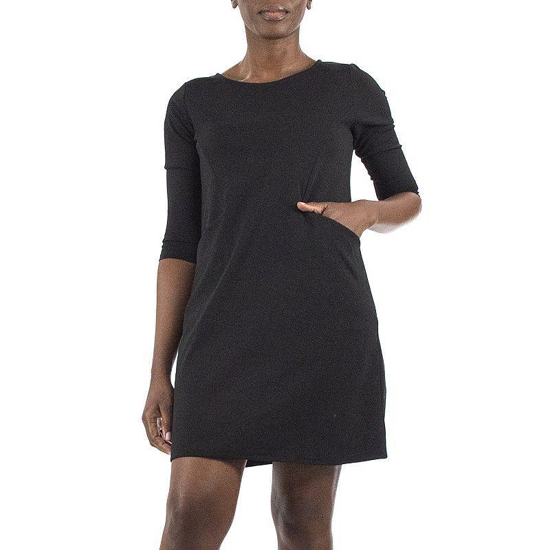 Womens Nina Leonard Crepe Trapeze Dress Product Image