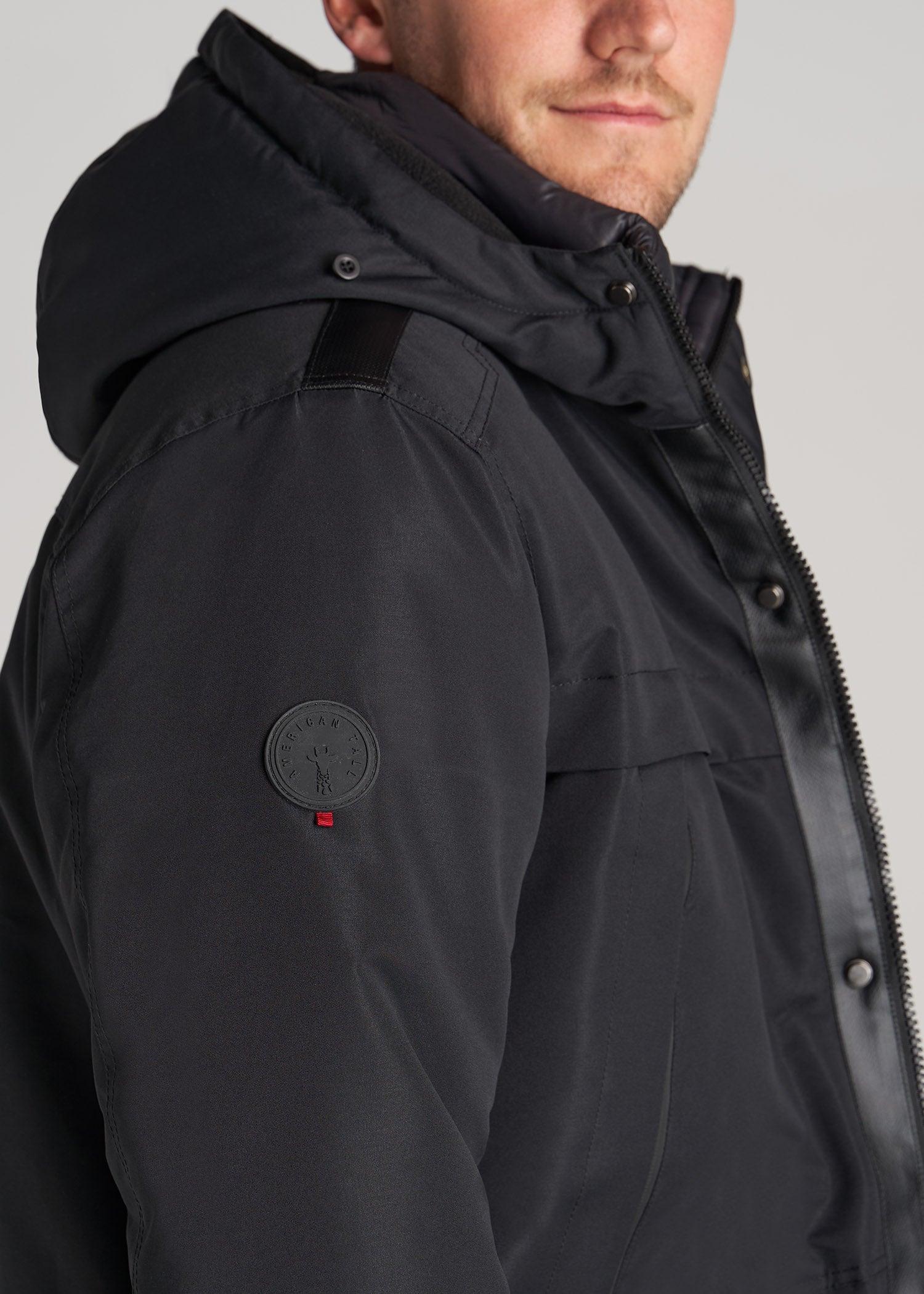 American Tall X Point Zero Tall Men's Parka in Black Product Image