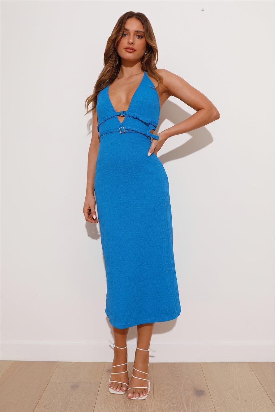 Vacation 'Fit Midi Dress Blue Product Image