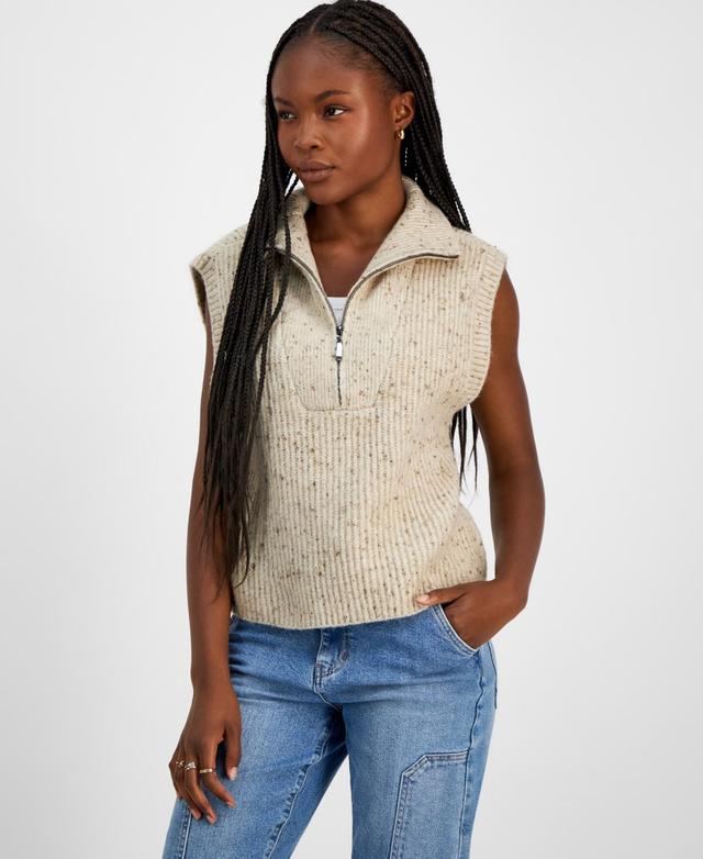 And Now This Womens Ribbed 1/4 Zip Sweater Vest, Created for Macys Product Image