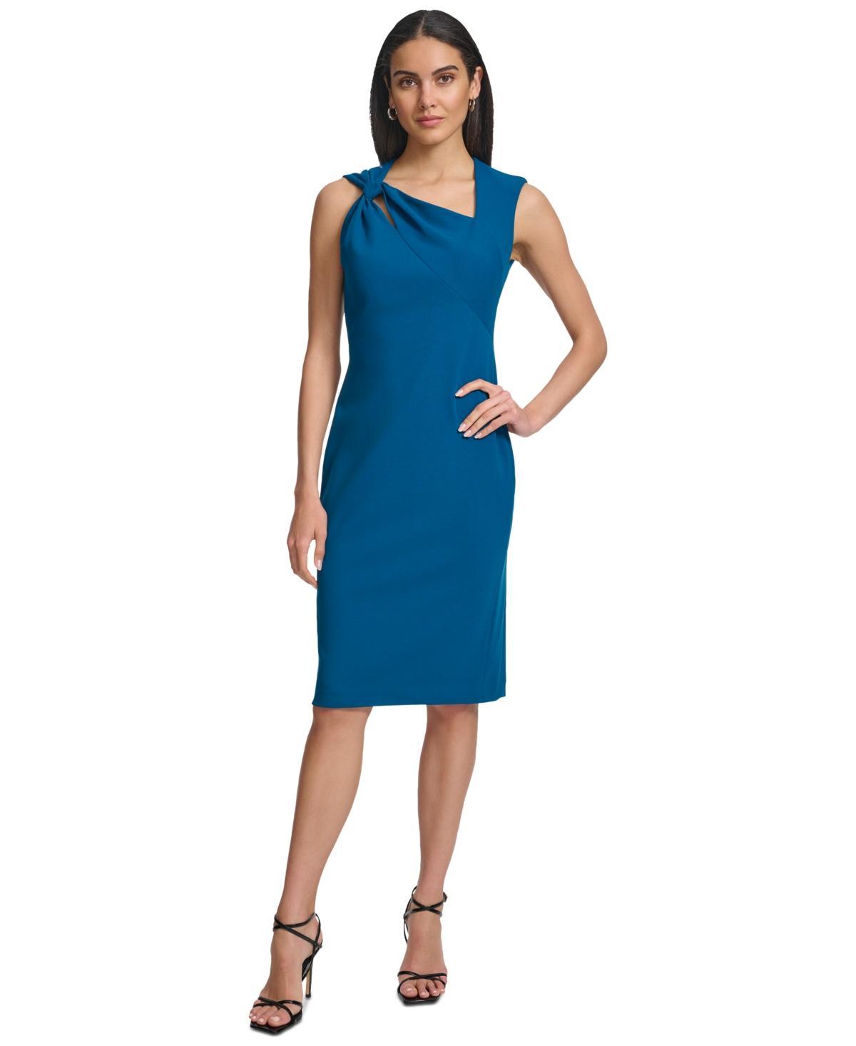 Women's Sleeveless Asymmetric Sheath Dress Product Image