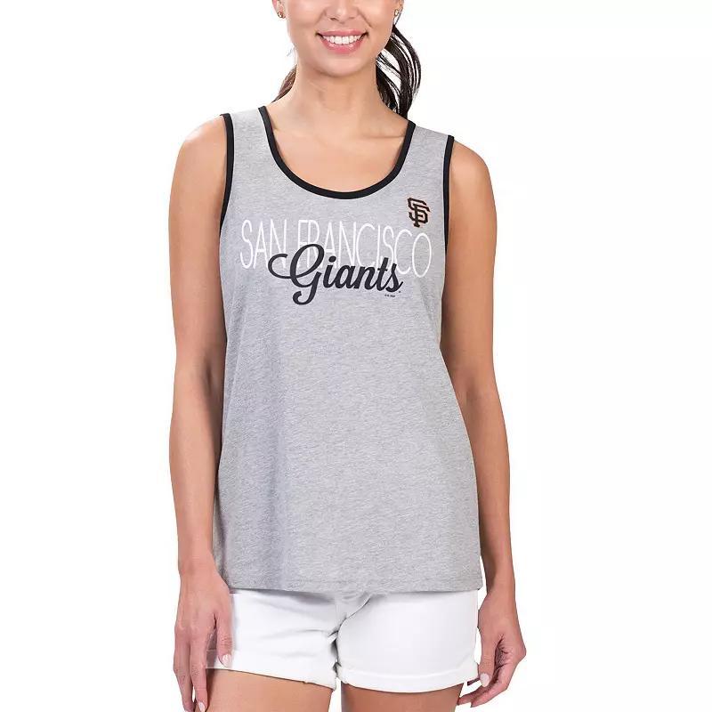 Womens G-III 4Her by Carl Banks Gray Chicago Cubs Fastest Lap Tank Top Product Image