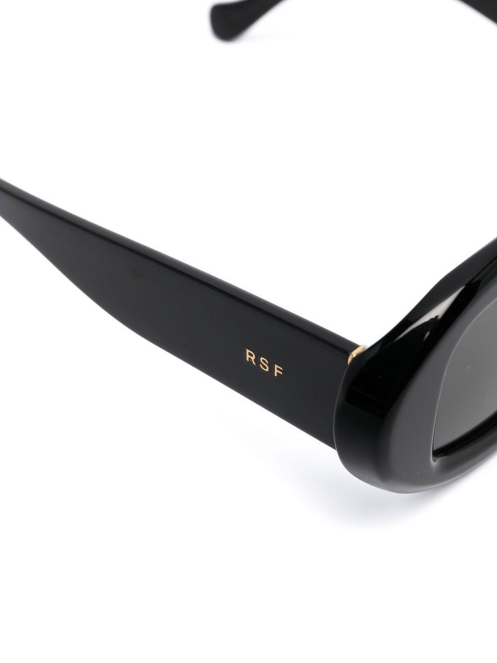 RETROSUPERFUTURE Oval Frame Sunglasses In Black Product Image